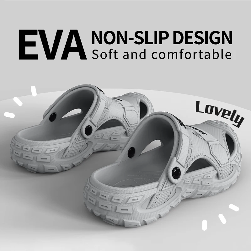 EVA sandals for men in summer, thick soft soled for outdoor wear, beach shoes for casual sports, and perforated shoes thumbnail 5