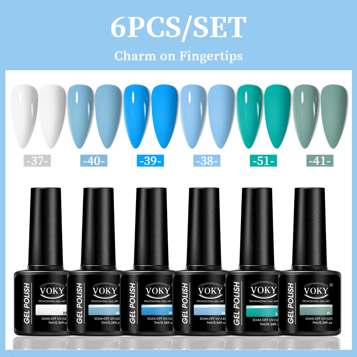 VOKY 6-Piece Set of Nail Gel, Seasonal Fashionable Nail Gel, The Perfect Gift for Ladies to Give During Festivals thumbnail 6