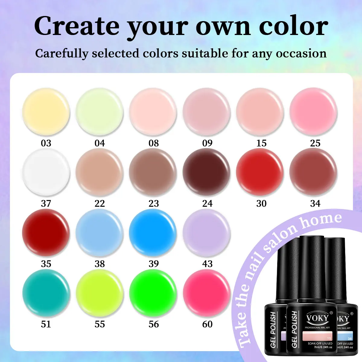 VOKY 6-Piece Set of Nail Gel, Seasonal Fashionable Nail Gel, The Perfect Gift for Ladies to Give During Festivals thumbnail 2