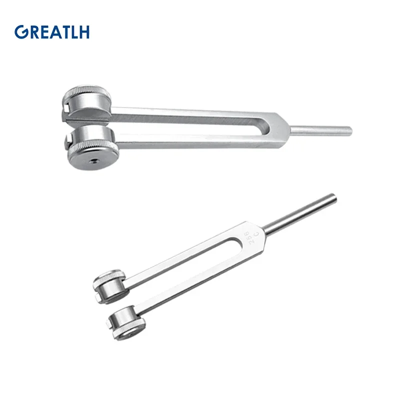 GREATLH 128C 256C Tuning Fork with Hammer Percussion Hammer Medical Neurological Reflex Hammer Stainless Steel thumbnail 3