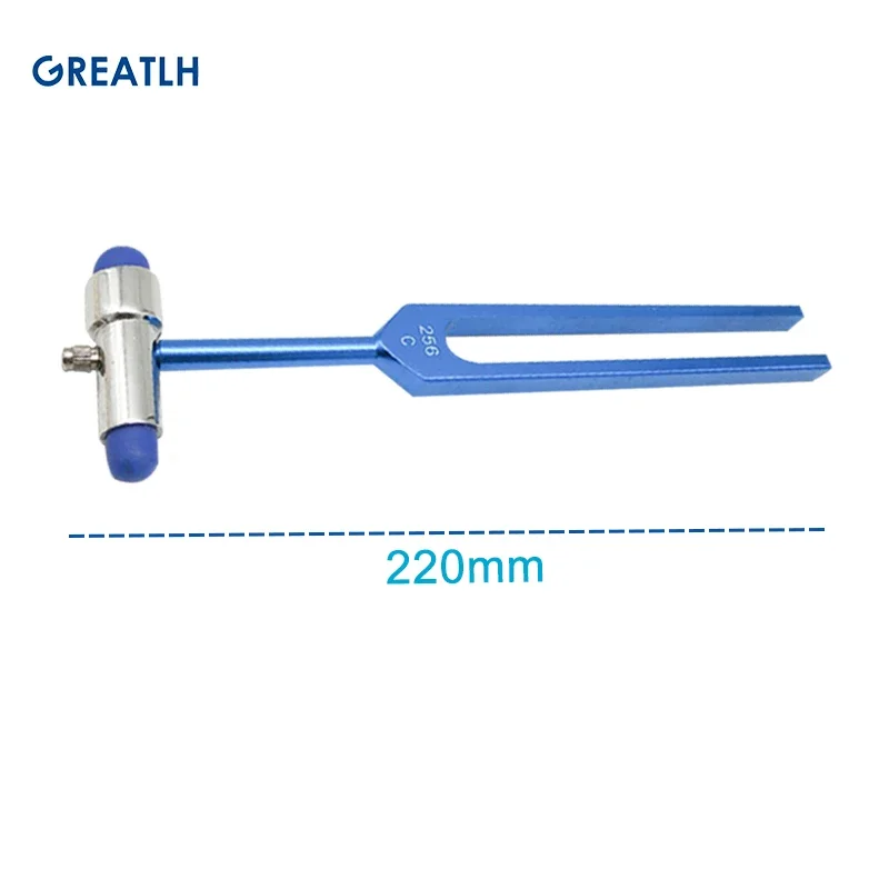 GREATLH 128C 256C Tuning Fork with Hammer Percussion Hammer Medical Neurological Reflex Hammer Stainless Steel thumbnail 5