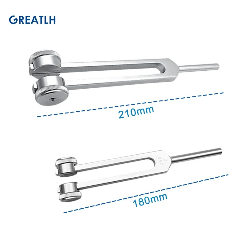 GREATLH 128C 256C Tuning Fork with Hammer Percussion Hammer Medical Neurological Reflex Hammer Stainless Steel thumbnail 6