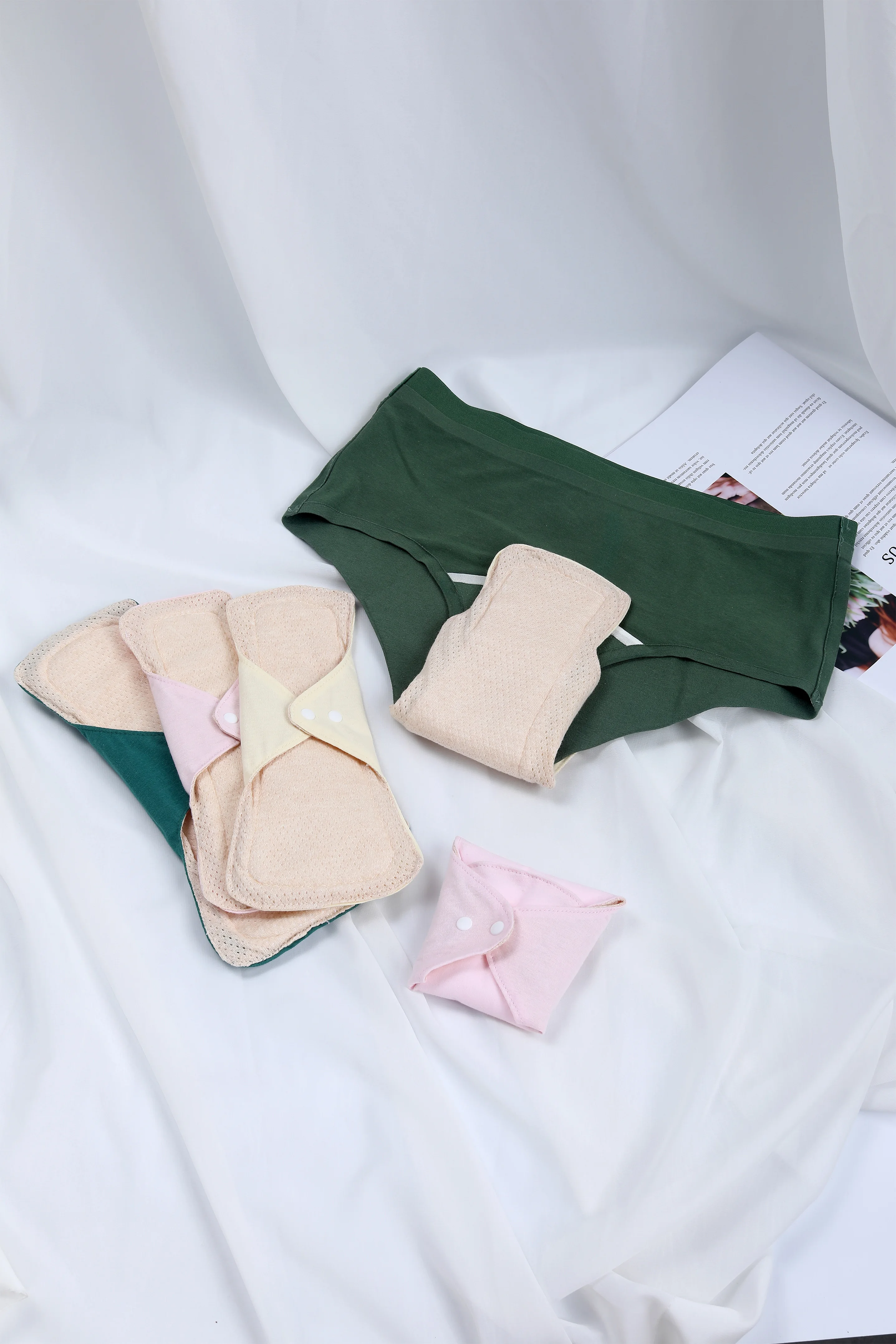 AIO Leak-Proof & Waterproof Washable Incontinence Sanitary Pads Cotton Women's Period pads Urine Proof Underwear Pads thumbnail 2