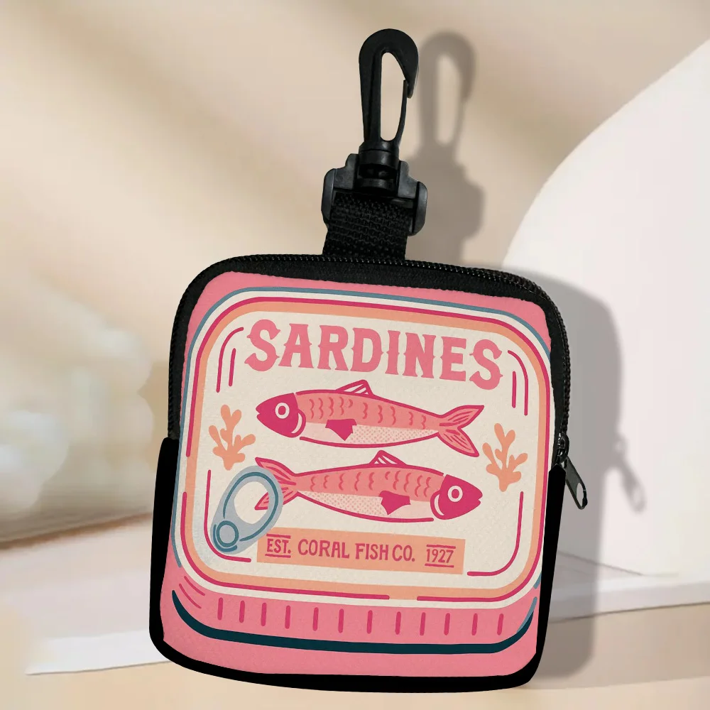 Vintage Sardines Wallet Mini Pouch Women's Wallet Portable Minimalist Fashion Sardine Large Capacity Zero Wallet Card Bag