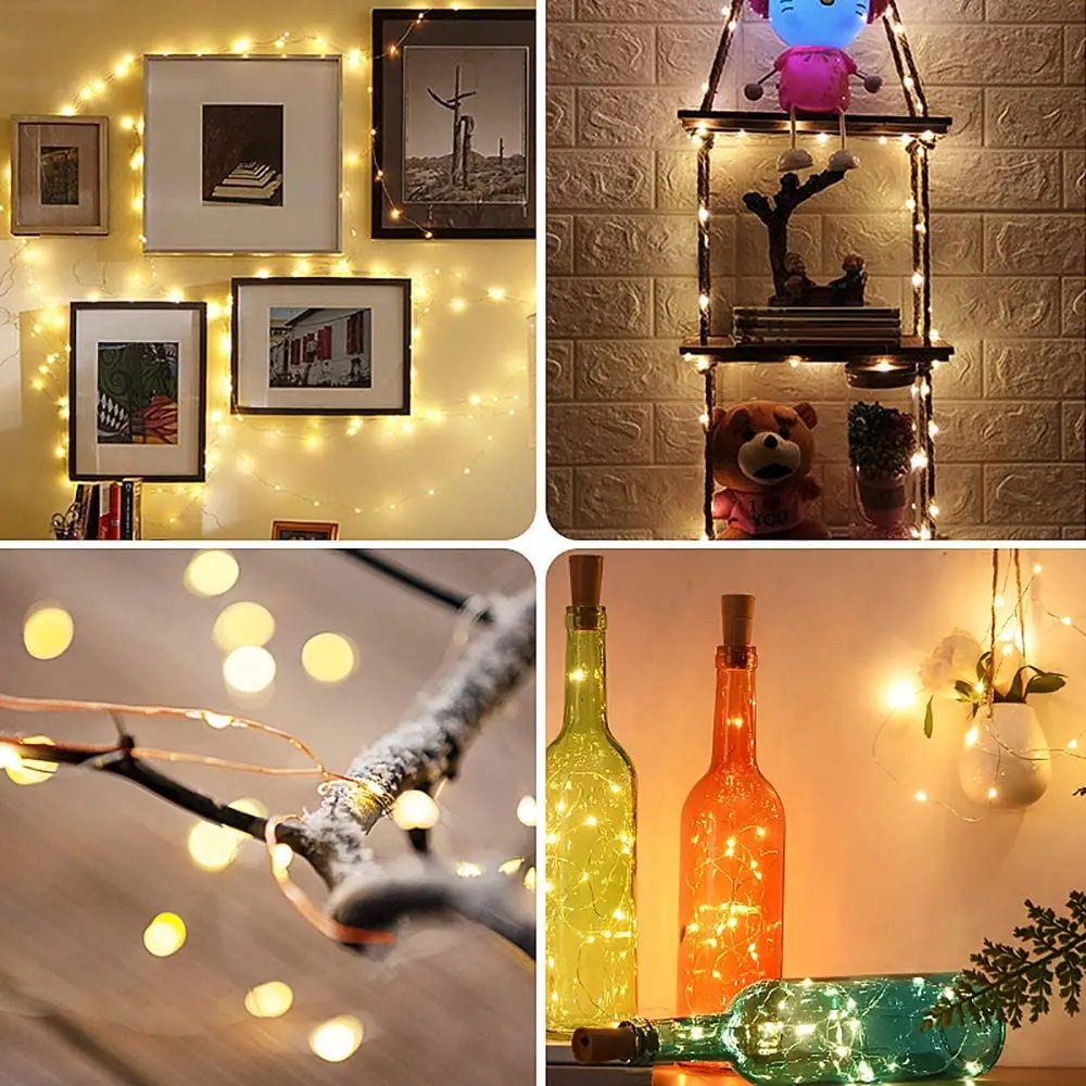 1 string LED wine bottle light, battery powered, decorative mini copper wire fairy tale light, bottle decorative light thumbnail 4