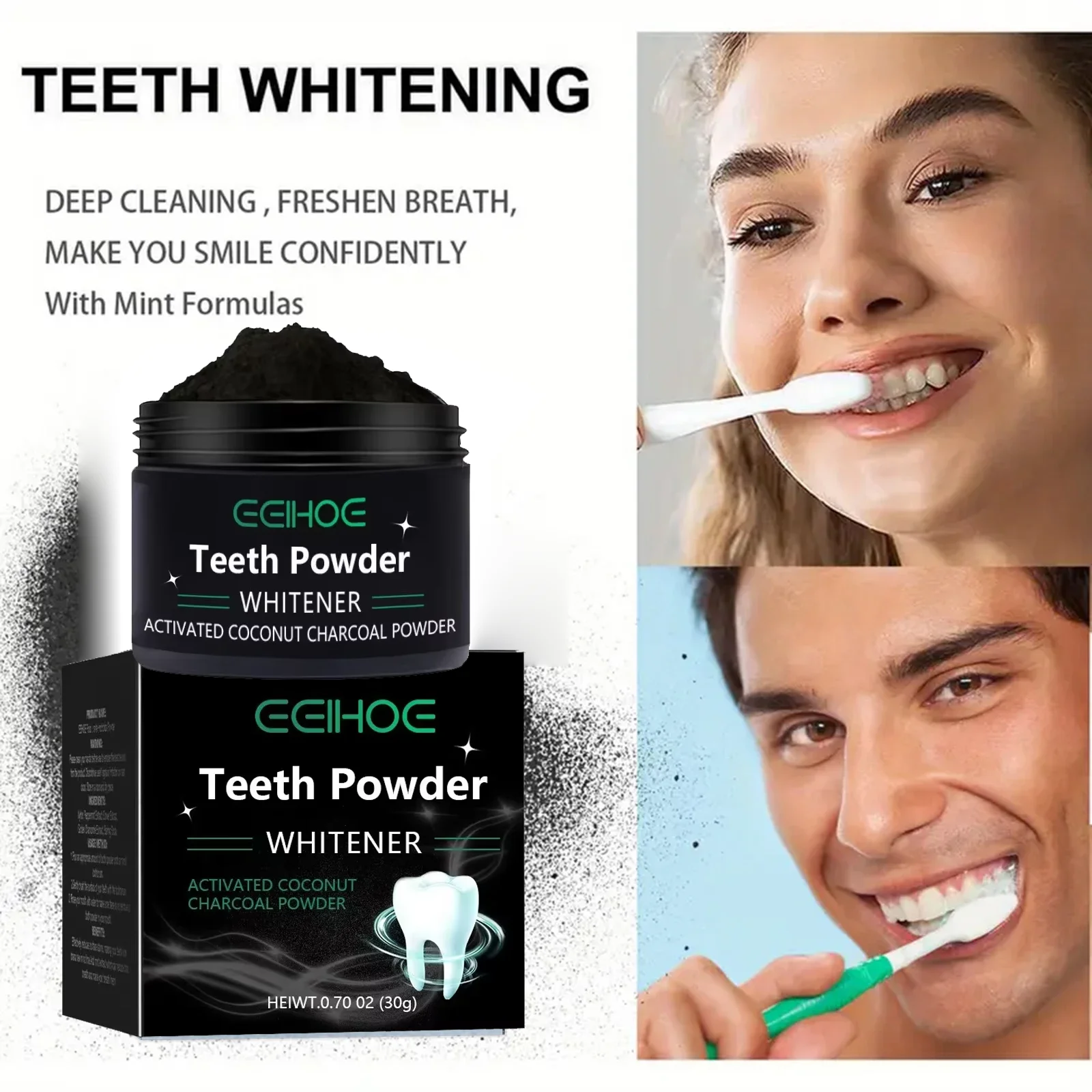 Teeth Brightening Whitening Powder Deep Cleaning Remove Plaque Stains Dental Calculus Oral Hygiene Deep Cleaning Fresh Breath thumbnail 3