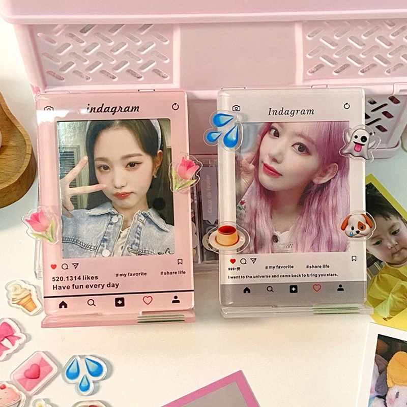 Acrylic Photocard Holder Frame Photocard Display Rack Photocard Poka Packing Supplies Idol Card Holder Desktop Photo Frame thumbnail 6