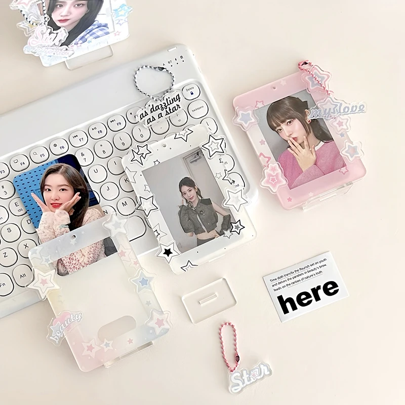 Acrylic Photocard Holder Frame Photocard Display Rack Photocard Poka Packing Supplies Idol Card Holder Desktop Photo Frame thumbnail 5