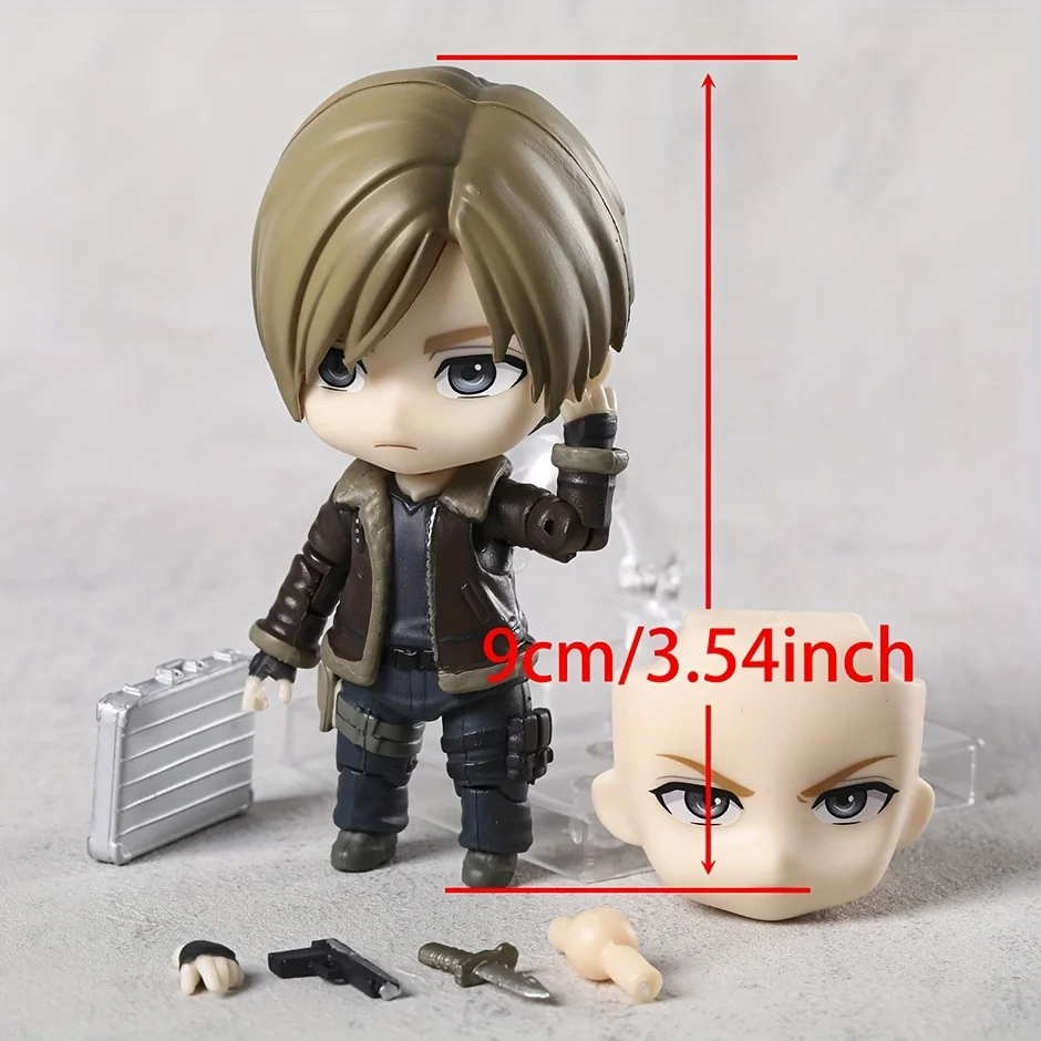 Bronze PVC Interactive Game Character Collectible Action Model with Replaceable Hands Accessories Face Desktop Decoration Toy thumbnail 5