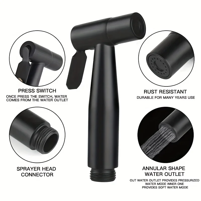 Multi-Purpose Handheld Bidet Sprayer, Toilet Douching Gun thumbnail 3