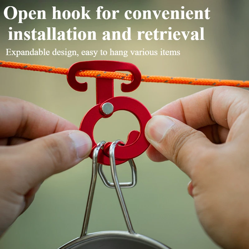 Camping Hiking Tent Adjustable Wind Rope Buckle Aluminium Alloy Camping Equipment Outdoor Tents Accessory thumbnail 5