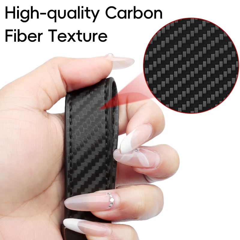 Carbon fiber Rope Car Keychain Men Women Luxury Key Chain Holder Key Strap Pendant Keyring Horseshoe Buckle Business Gift thumbnail 5