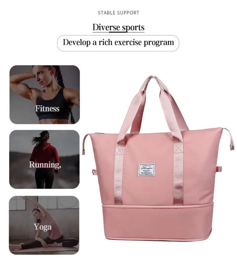 Expandable large-capacity storage luggage bag, water-resistant sports and fitness handbag, casual travel luggage bag thumbnail 6