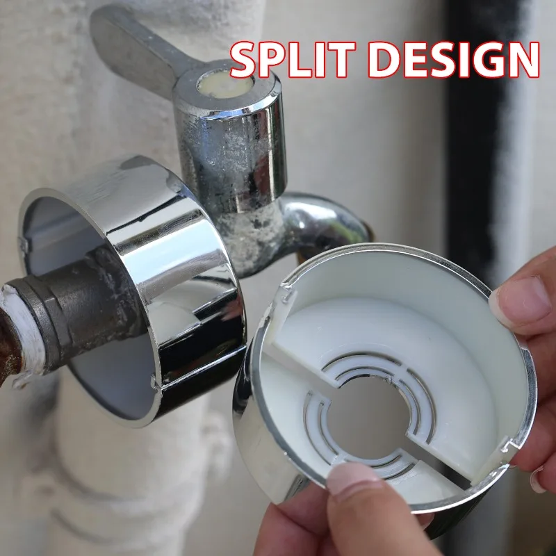 Plastic Faucet Decorative Cover Detachable Water Pipe Connector Covers Heighten Valve Panel Shower Kitchen Bathroom Tap Parts thumbnail 4