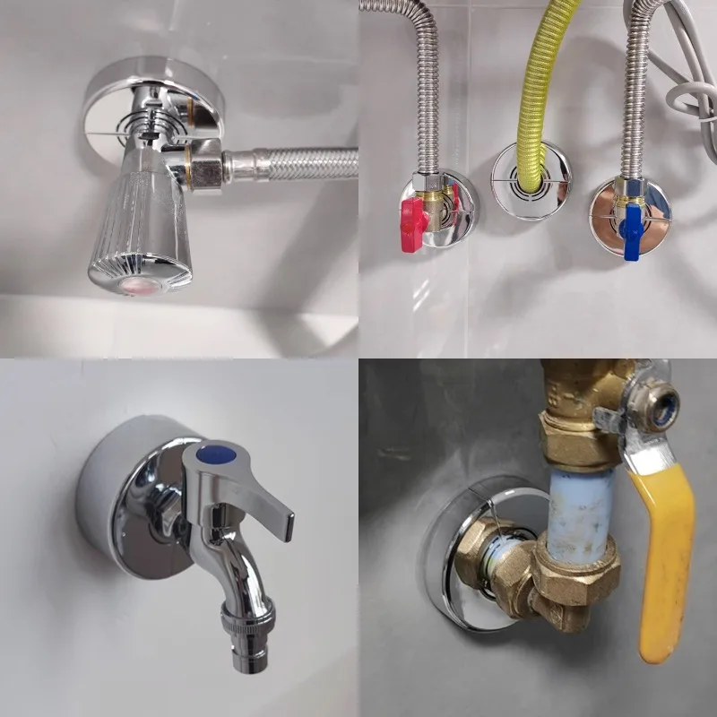 Plastic Faucet Decorative Cover Detachable Water Pipe Connector Covers Heighten Valve Panel Shower Kitchen Bathroom Tap Parts thumbnail 5