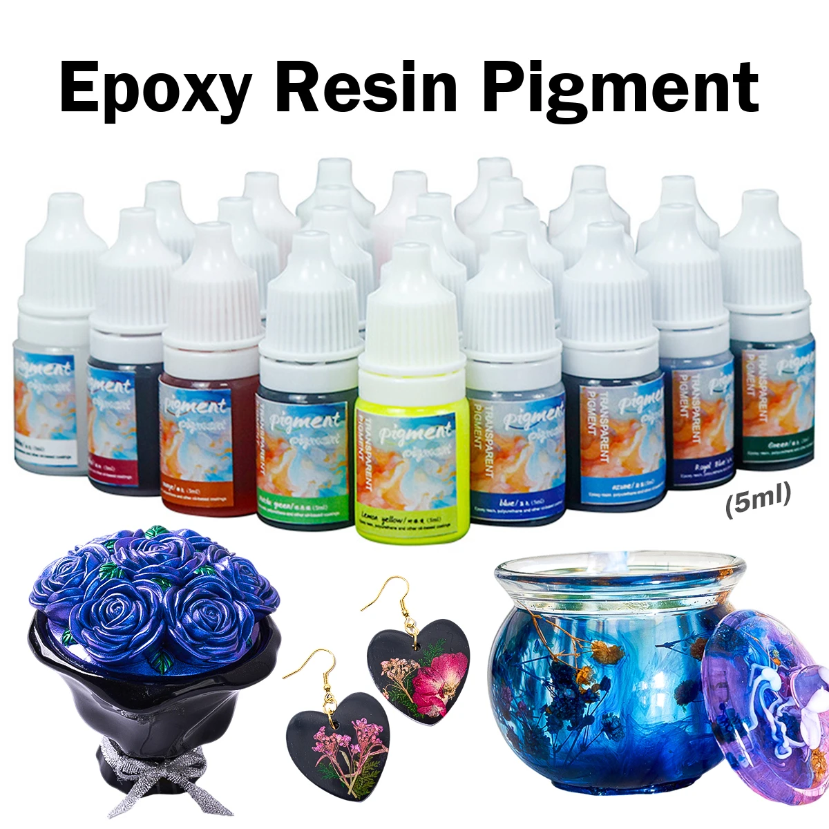 5ml 24Colors Epoxy Resin Paint Pigment Concentrated Liquid Resin Dye Colorant for UV Resin Coloring Jewelry Art Craft DIY Making thumbnail 2