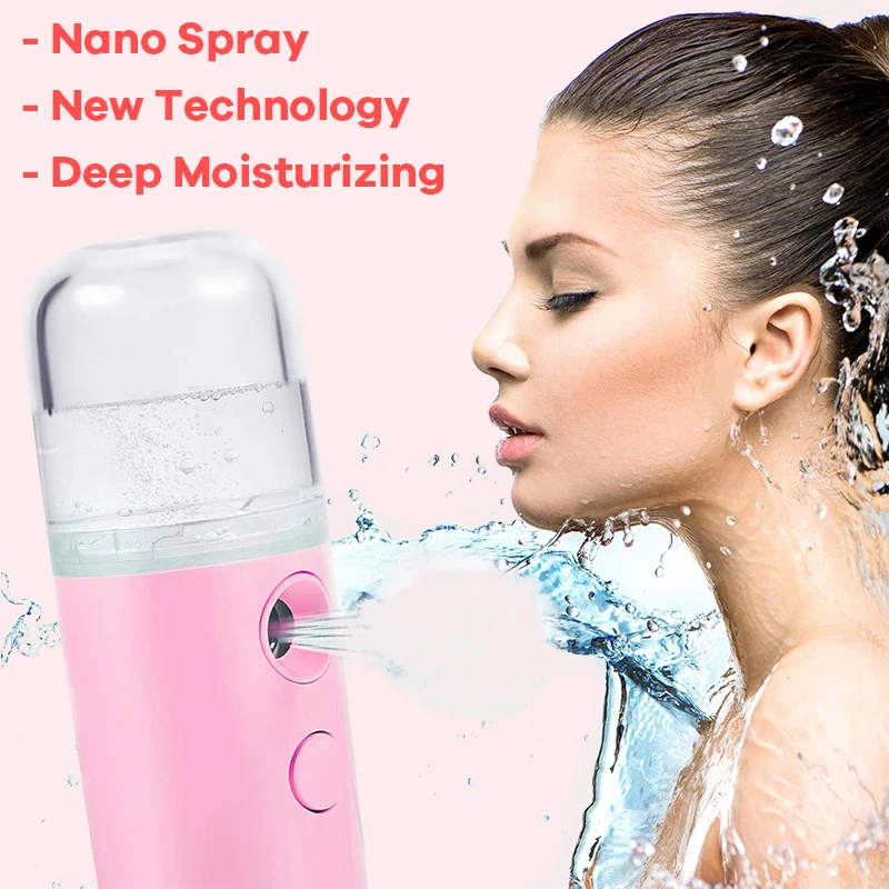 Mist Facial Nano Sprayer 30ML Humidifier USB Rechargeable Nebulizer Face Steamer Moisturizing Face Hydrating Skin Care Tools thumbnail 5