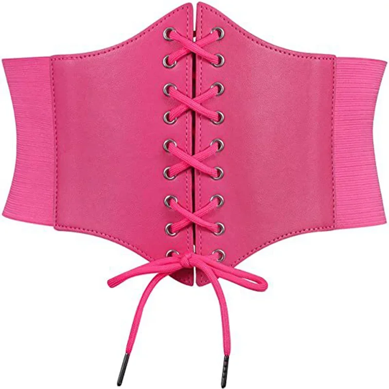 Women Corset belt Cummerbunds Elastic Waist Wide Belts Fashion Casual Luxury Brand Dress Lace Up Loose Tight Chest Waist   AL101 thumbnail 3
