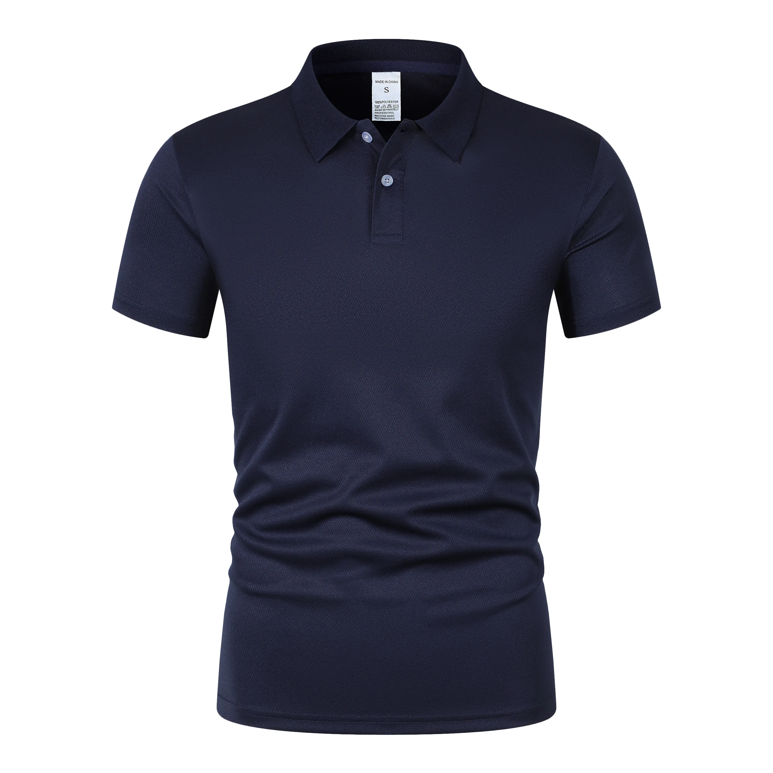 Solid color polo shirt ultra-light men's quick-drying breathable sweat-wicking shirt suitable for fitness gym and running thumbnail 6