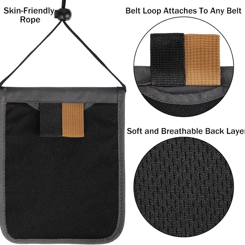 Travel Pouch Neck Wallet Family Passport Holder Organizer Case with RFID Blocking Passport Wallet Travel Wallet Travel Accessori thumbnail 6