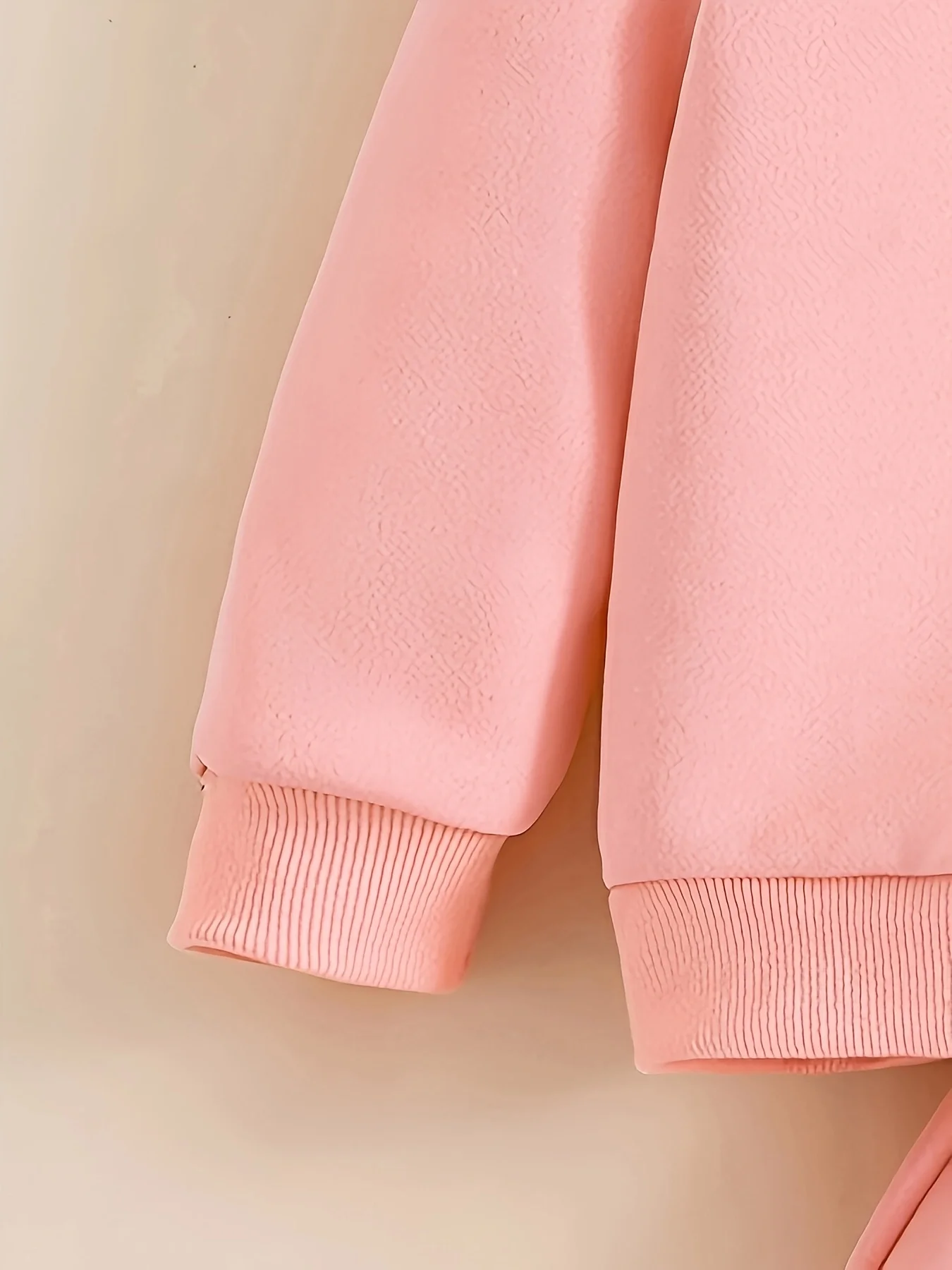 Baby girl cute cartoon cat pattern long sleeved fleece hooded sweatshirt+casual simple pants set, spring and autumn two-piece se thumbnail 5