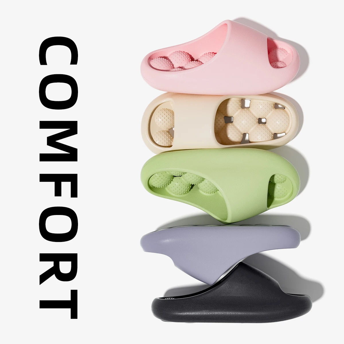 TZLDN Ergonomic EVA Unisex Bathroom Slippers Water-Leakage-Proof Massage Indoor Slippers Comfortable Breathable Casual Slippers thumbnail 6