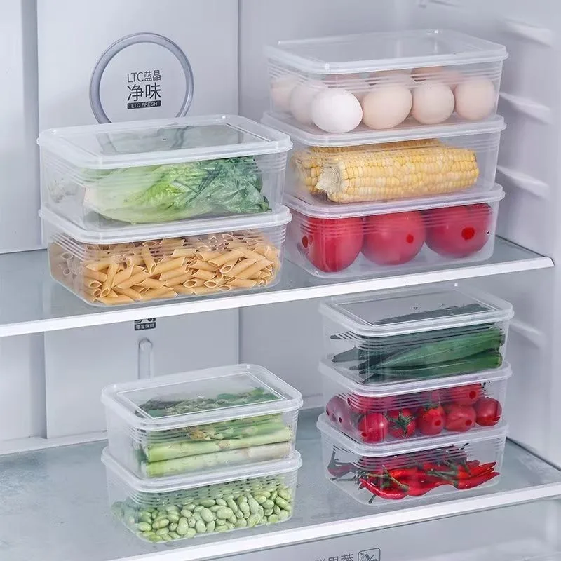 1/2/5pcs Refrigerator Storage Box Meat Vegetable Fresh-keeping Storage Box Transparent Food Preservation Boxes Kitchen Organizer thumbnail 6