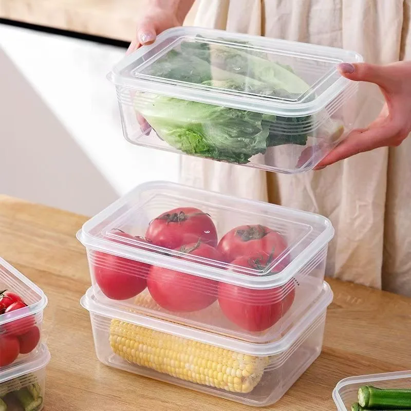 1/2/5pcs Refrigerator Storage Box Meat Vegetable Fresh-keeping Storage Box Transparent Food Preservation Boxes Kitchen Organizer thumbnail 2