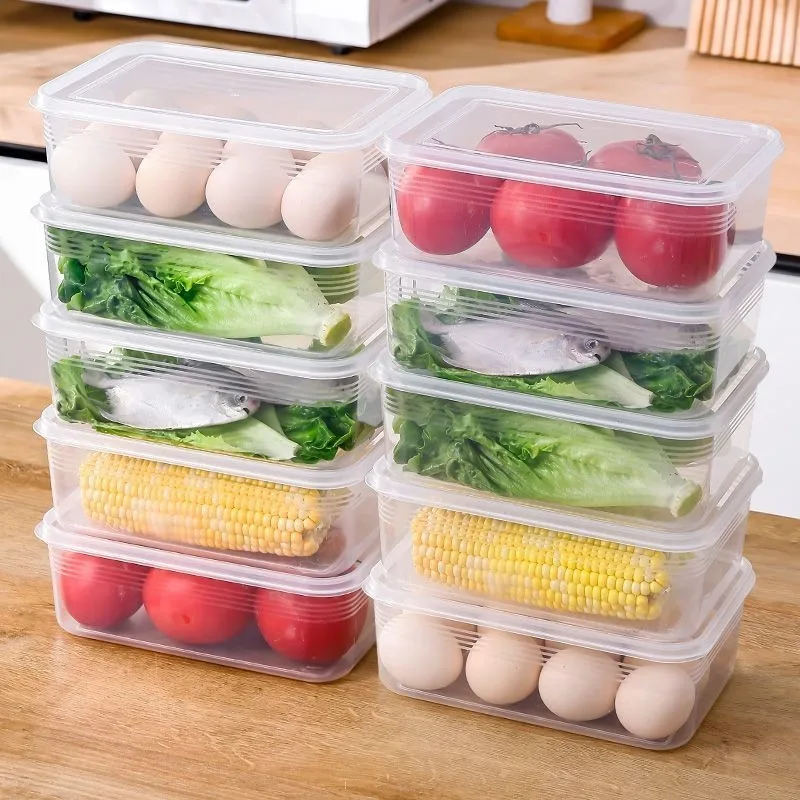 1/2/5pcs Refrigerator Storage Box Meat Vegetable Fresh-keeping Storage Box Transparent Food Preservation Boxes Kitchen Organizer thumbnail 5