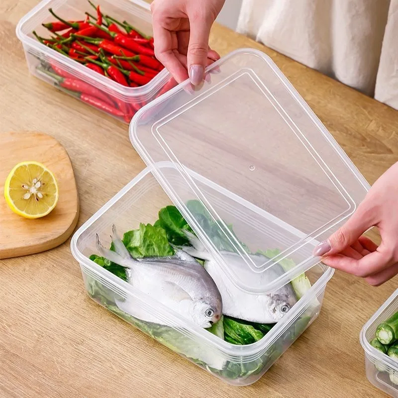1/2/5pcs Refrigerator Storage Box Meat Vegetable Fresh-keeping Storage Box Transparent Food Preservation Boxes Kitchen Organizer thumbnail 3