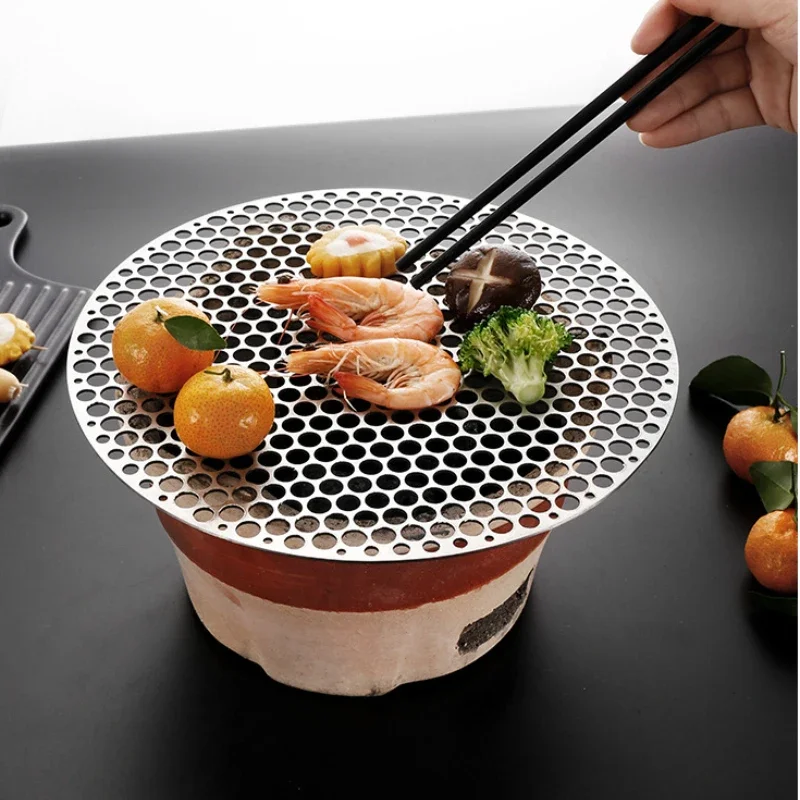 1pc 18/20/28cm Non-stick Stainless Steel Barbecue Net Tea Maker Charcoal Grill Bacon Drainer BBQ Household Barbecue Tools thumbnail 5