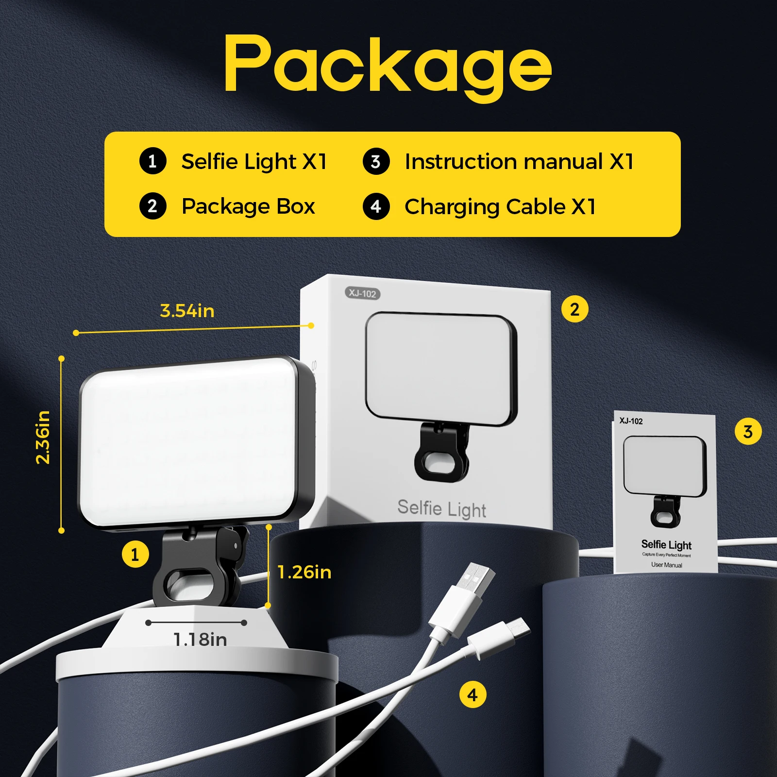 Professional Photography Lighting Rechargeable Clip On Video Light Adjustable for Phone iPhone iPad Laptop Camera Vlog YouTube thumbnail 5