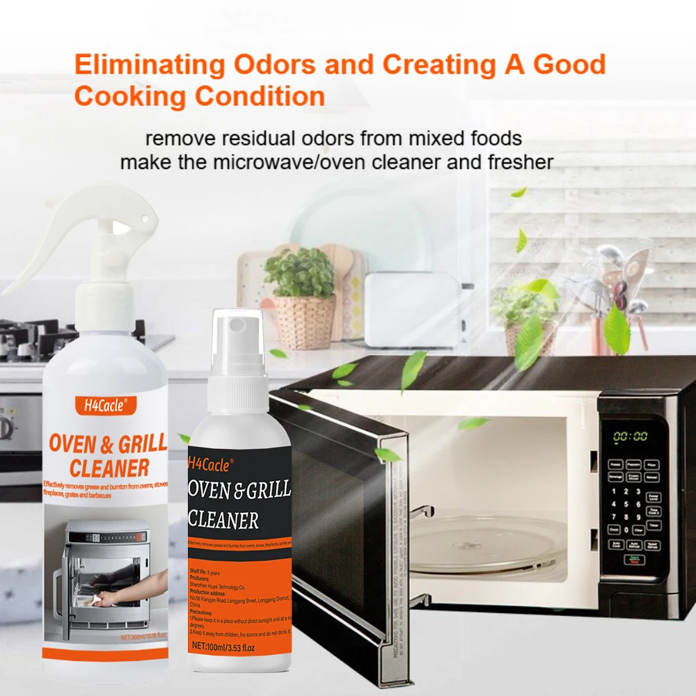 Oven and Grill Cleaner - for Cleaning,Deodorizing & Degreasing,Microwave Oven Kitchen Oil Grease Removal, Blackening Descaling thumbnail 2