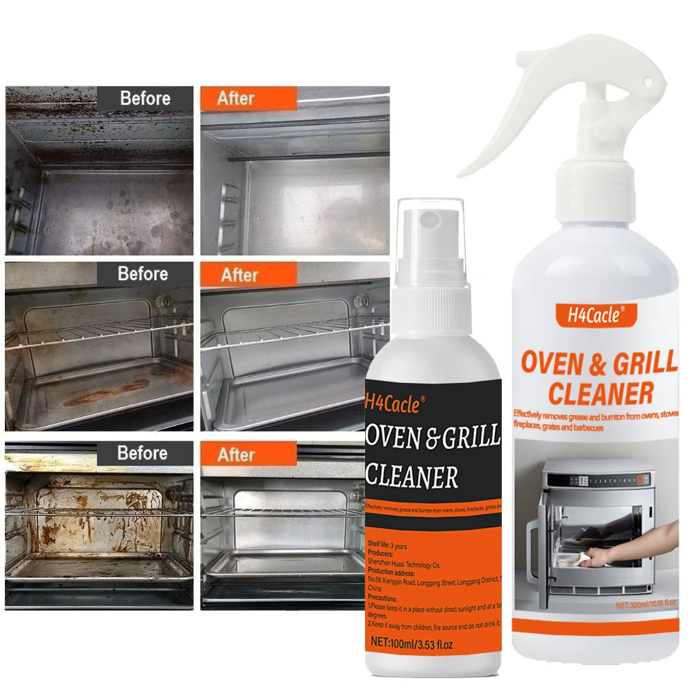 Oven and Grill Cleaner - for Cleaning,Deodorizing & Degreasing,Microwave Oven Kitchen Oil Grease Removal, Blackening Descaling thumbnail 4