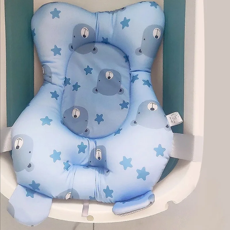 Baby Bear Shower Lying Down Stand Newborn Baby Bath Net Bathtub Sponge Suspended Bath Pad Universal Soft Pillow Care Accessories thumbnail 2