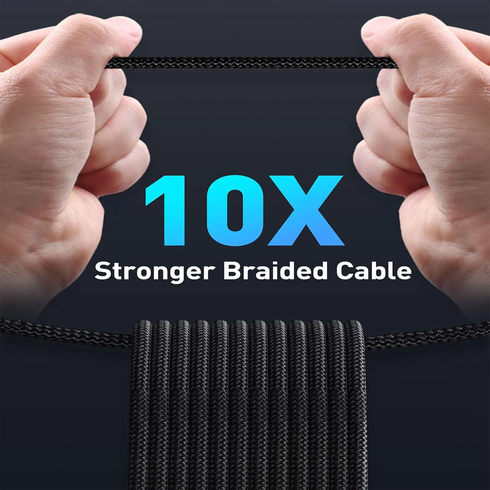 240W/100W PD3.1 Fast Charging Cable for iPhone17/16/15, Samsung S24/23/22, iPad Pro, Macbook Pro, Nylon Braided Durable Cable. thumbnail 5