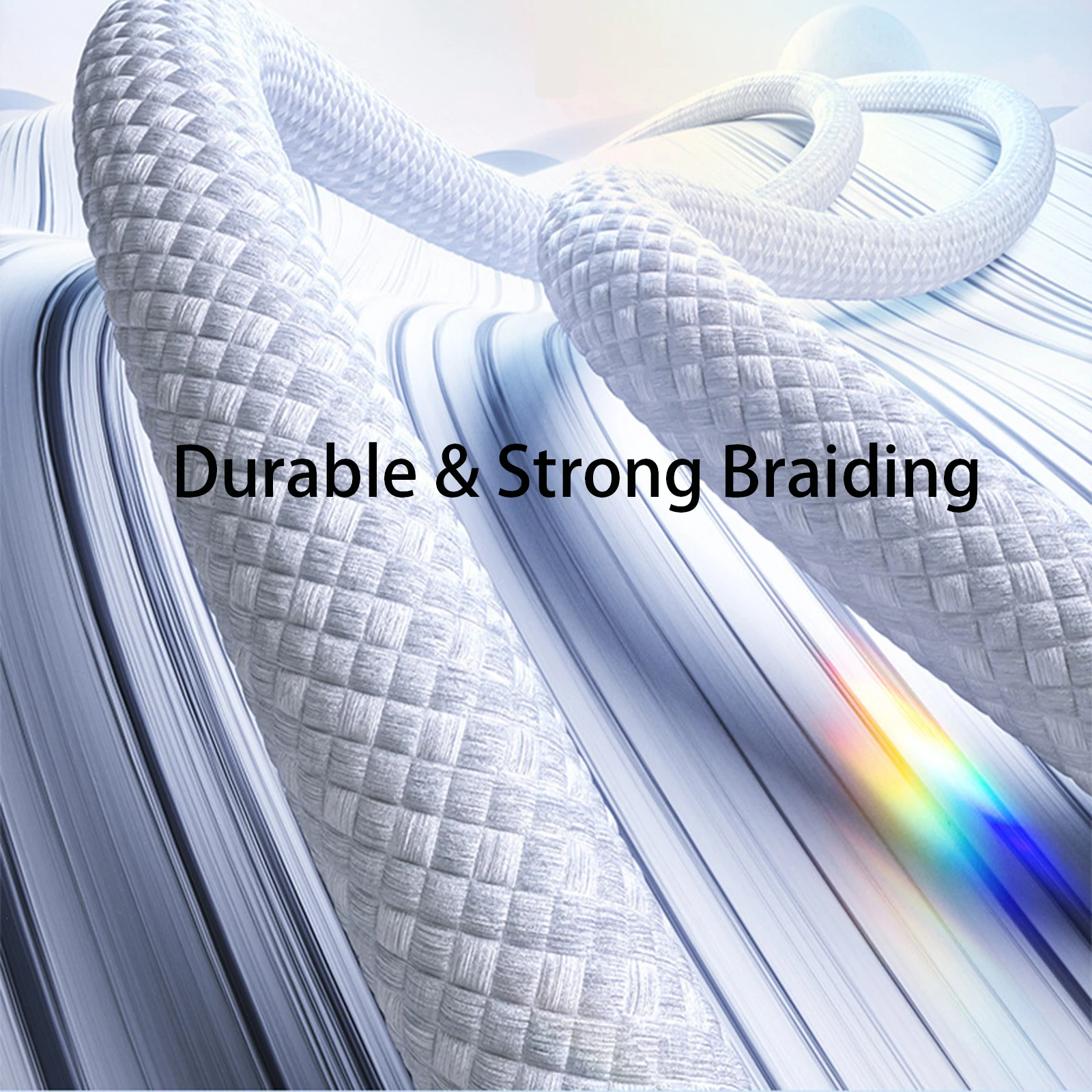 240W/100W PD3.1 Fast Charging Cable for iPhone17/16/15, Samsung S24/23/22, iPad Pro, Macbook Pro, Nylon Braided Durable Cable. thumbnail 6
