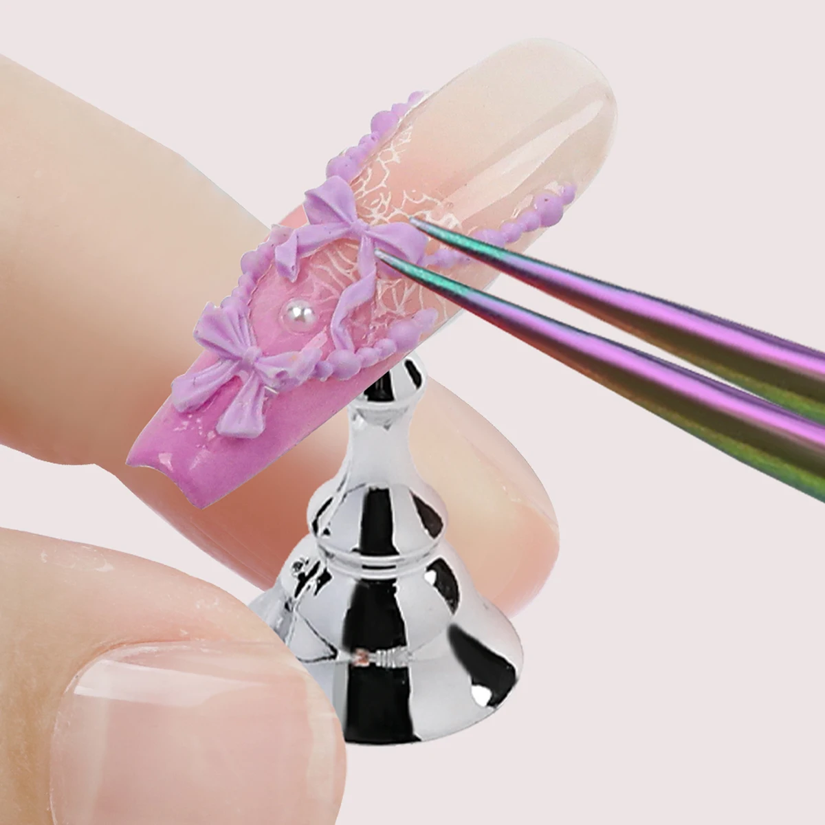 Nail Stand Set for Press On Nail Display Practice Art Magnetic Fake Nail Holder for Painting NailsStand with Reusable Putty Clay thumbnail 5