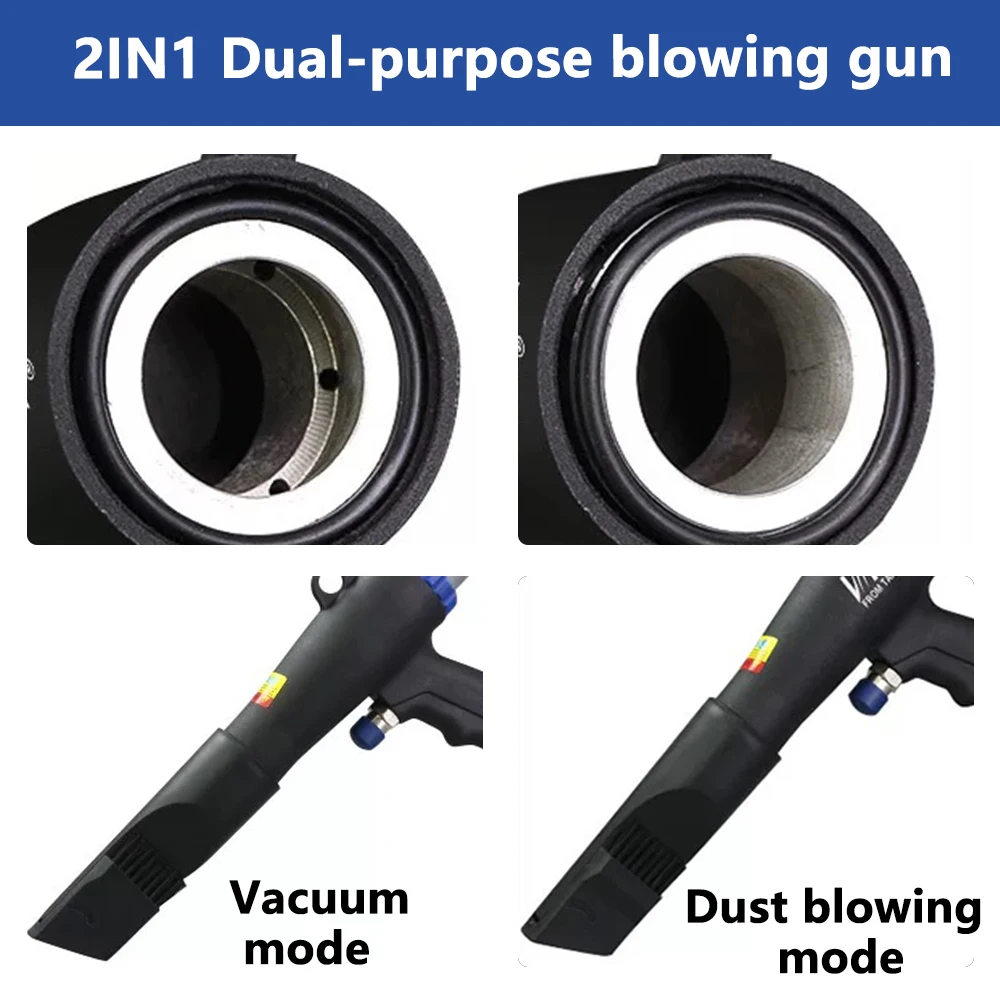 2 In 1 Dual Function Air Duster Compressor Air Vacuum Blow Suction Guns Kit Pneumatic Car Blowing Vacuum Cleaner Pneumatic Tools thumbnail 6