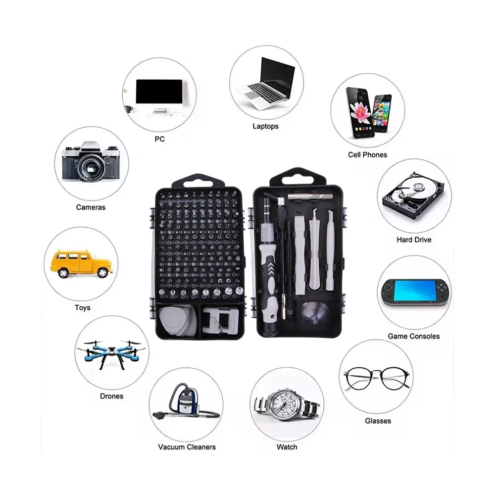 115 in1 Precision Screwdriver Kit, Includes Magnetic Tips, Ideal for Electronics and Laptop Repairs, Professional Nut Driver New thumbnail 3
