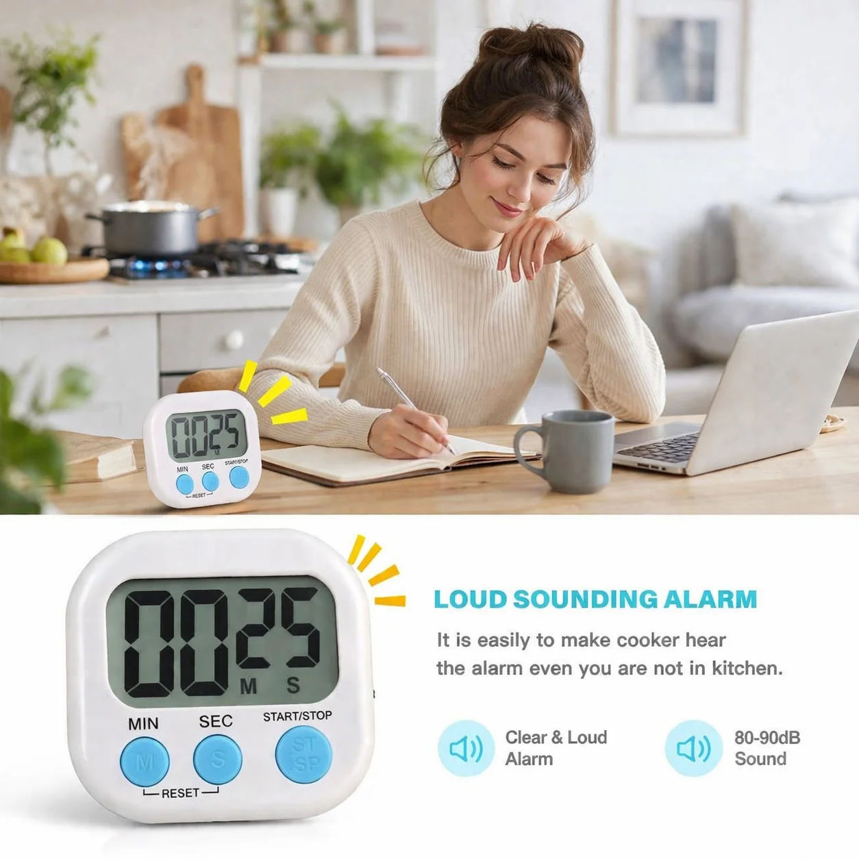 Egg Timer Children Alarm Clock Pomodoro Timer for Studying Gadgets Digital Kitchen Visual Tools Dining Bar Home Garden thumbnail 2