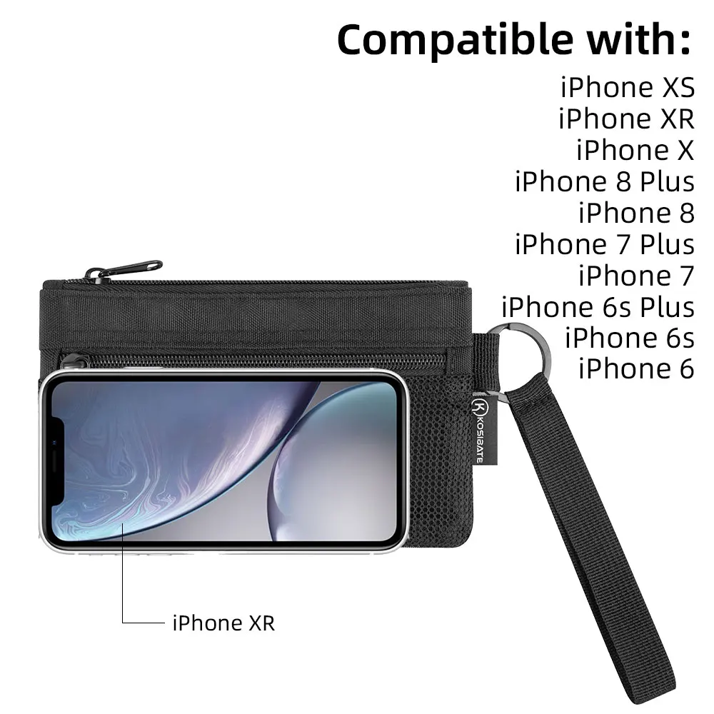 Kosibate Multi-Purpose Cell Phone Wallet Wristlet Bag EDC Pouch Passport Holder Zipper Coin Purse Large Capacity Travel Wallet thumbnail 6