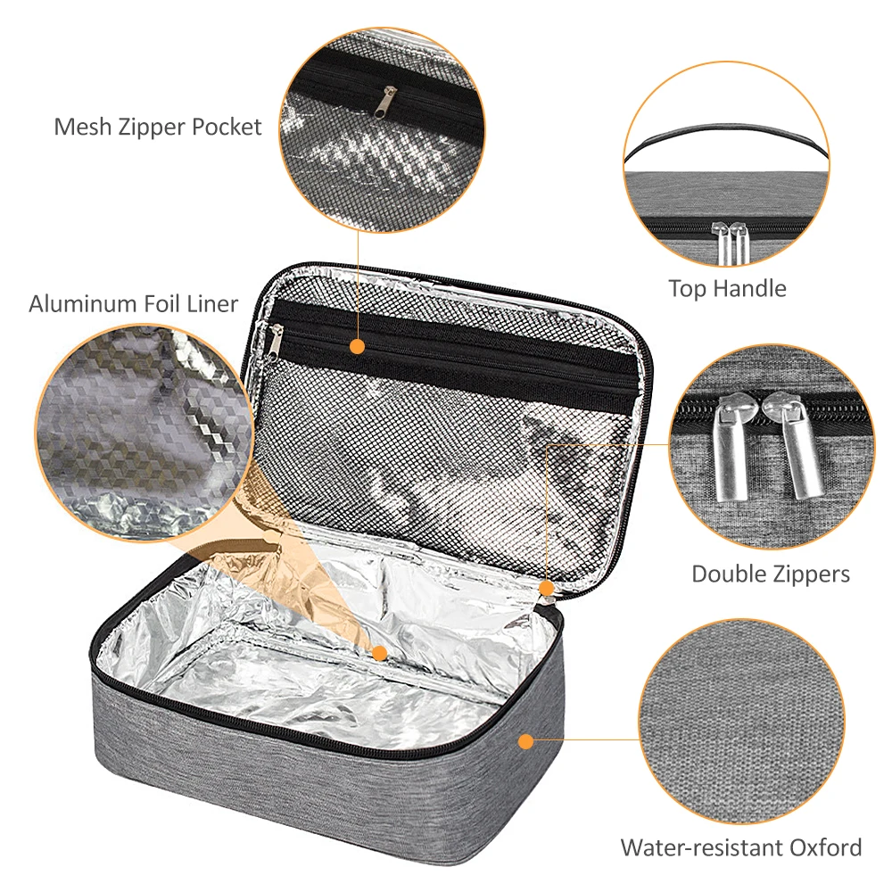 Portable Thermal Insulated Cooler Bag Mini Lunch Bag for Camping Hiking BBQ Picnics Insulated Cooler Bag thumbnail 2