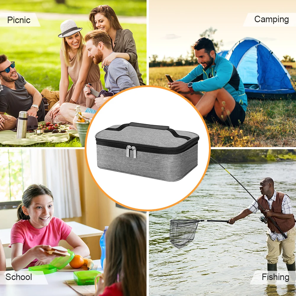 Portable Thermal Insulated Cooler Bag Mini Lunch Bag for Camping Hiking BBQ Picnics Insulated Cooler Bag thumbnail 4