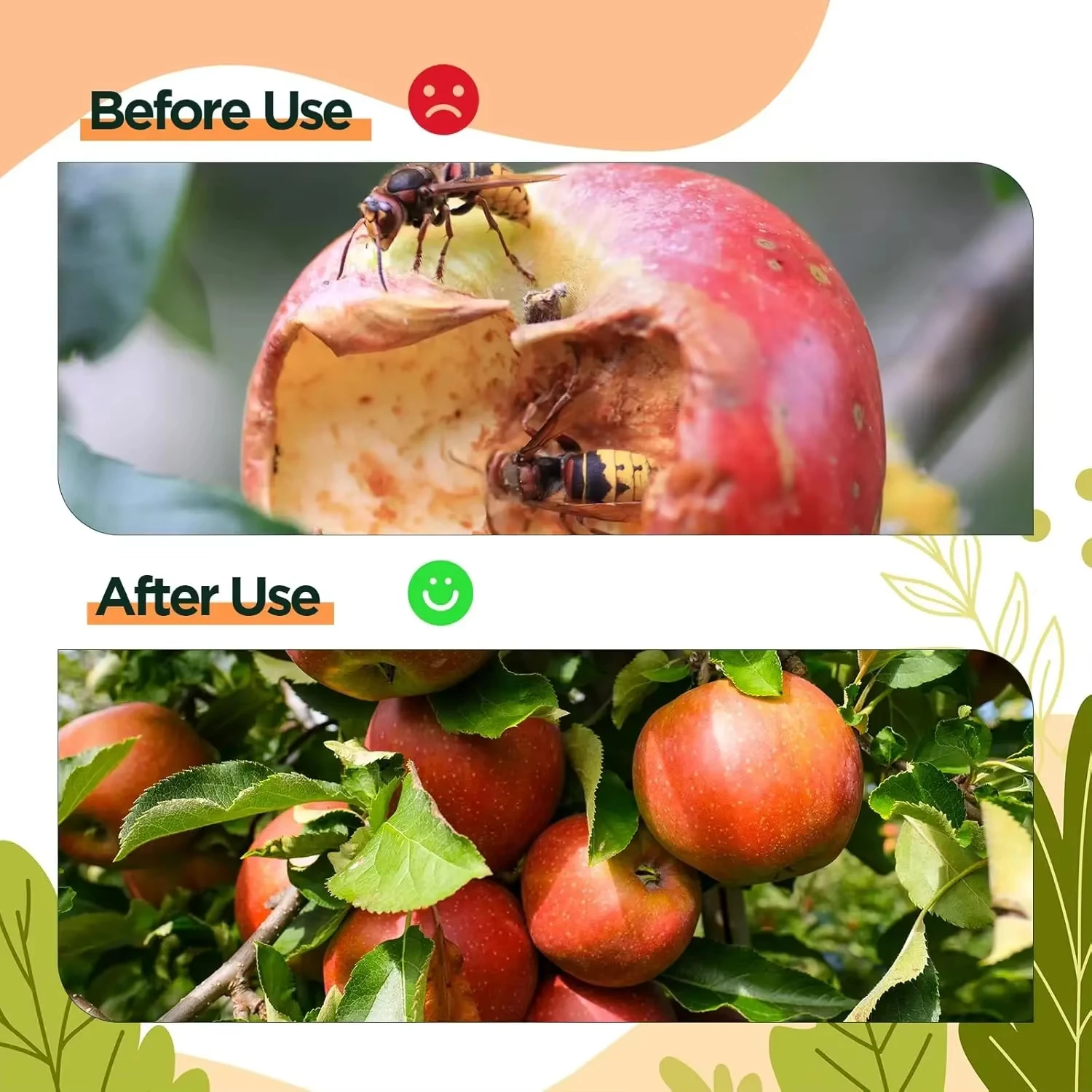 3/1PCS Large Wasp Traps Waterproof Hanging Hornets Trap for Indoor Outdoor Reusable Garden Fruit Fly Catcher Pest Control Tools thumbnail 4
