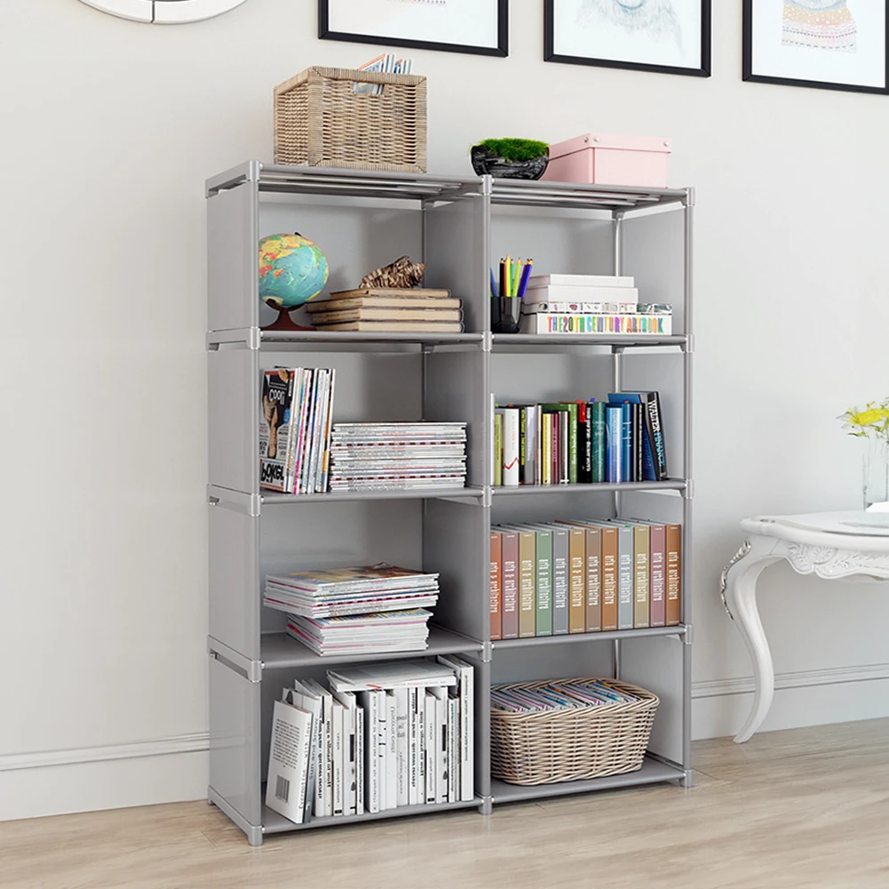 Open simple bookshelf shelf multi-layer bookshelf storage cabinet living room bedroom bookcase thumbnail 2