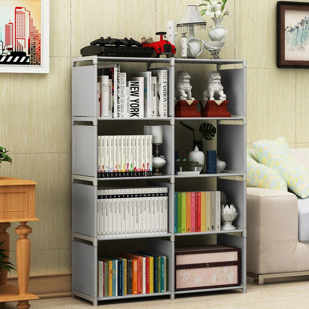 Open simple bookshelf shelf multi-layer bookshelf storage cabinet living room bedroom bookcase thumbnail 3