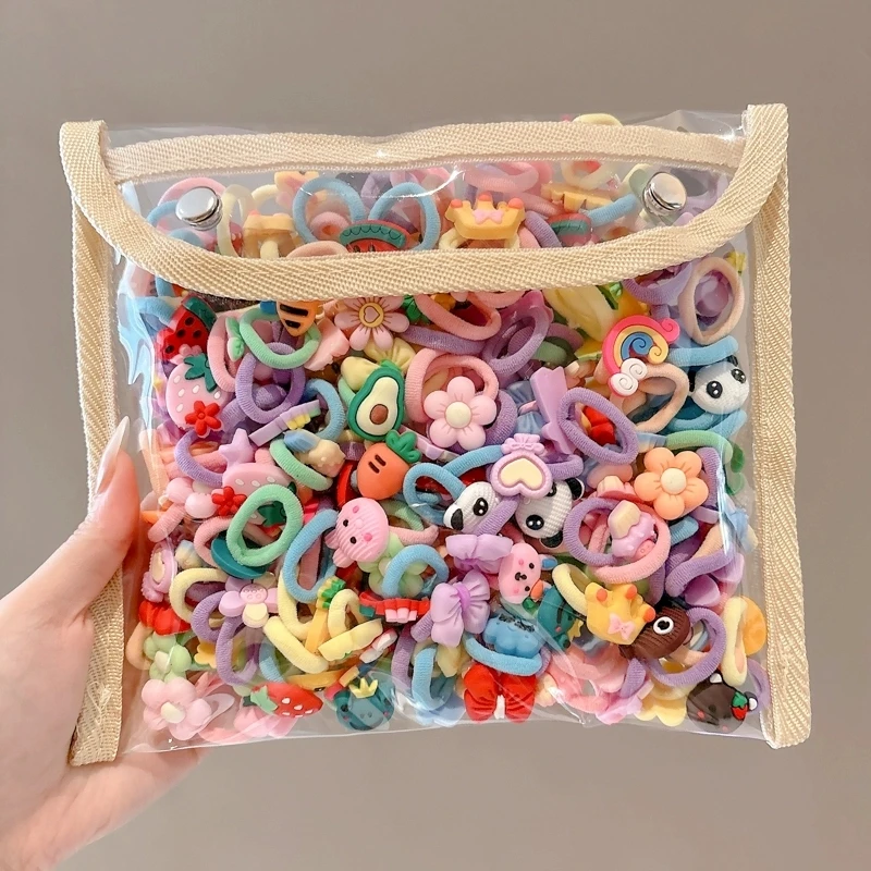 Hair band rubber band children tie hair rope baby girl does not hurt hair rope little girl rubber band thumbnail 4