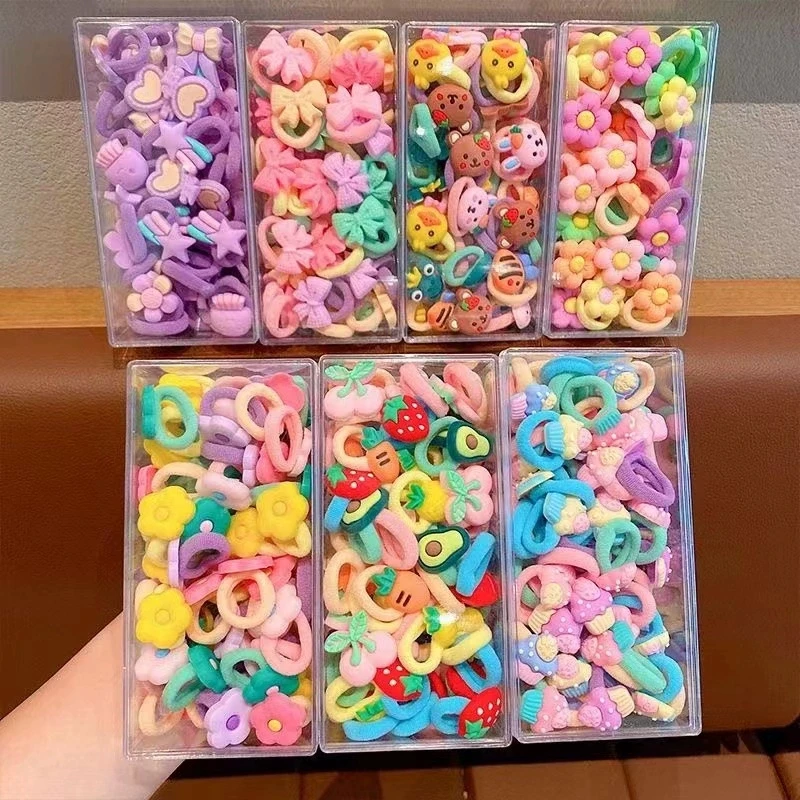 Hair band rubber band children tie hair rope baby girl does not hurt hair rope little girl rubber band thumbnail 3