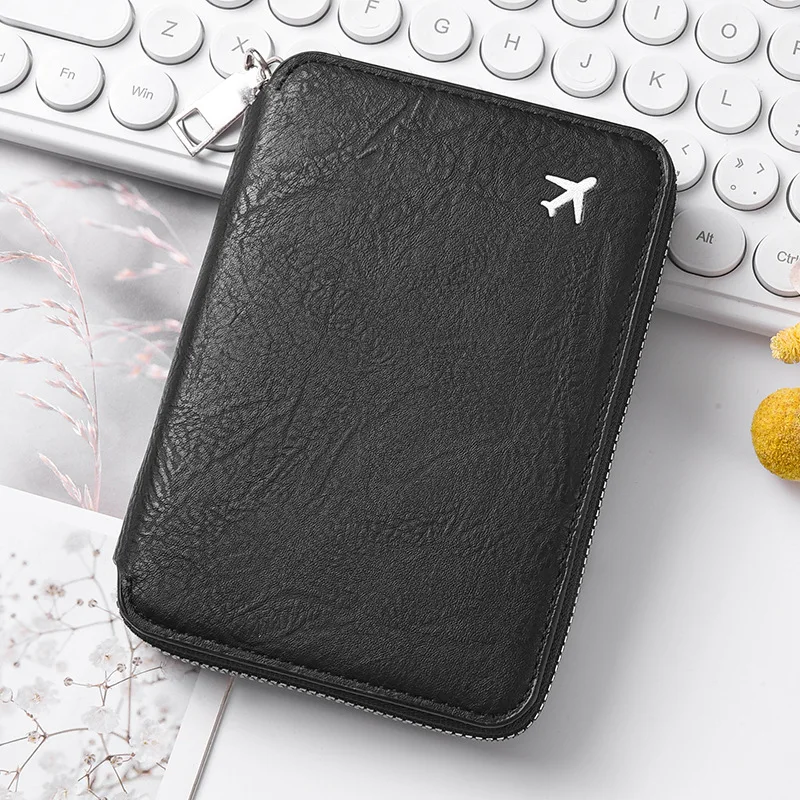 Zipper Document Passport Clip Large Capacity Travel Wallet Ticket Storage Bag Passport Clip thumbnail 6